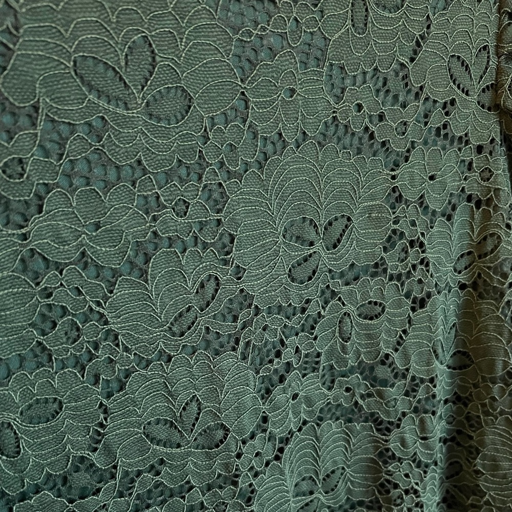 Adrianna Papell Emerald Green Lace Top - Picture 7 of 7